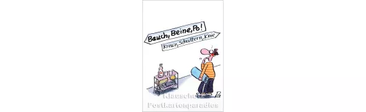 Bauch, Beine, Po | Renate Alf Postkarte