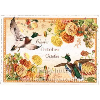 Oktober | Retro Glitterkarten aus der Edition Tausendschön
