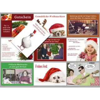 Lustige Weihnachten - Postkarten Sparset mit 10 Weihnachtskarten