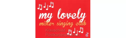 Singing Club Postkarte Denglish