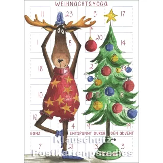 Weihnachtsyoga | Up-Cards Aufstell Adventskalender von Taurus