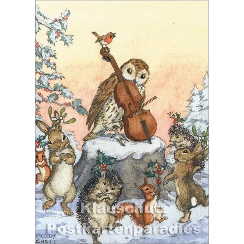 Kinder Postkarte Weihnachten von Molly Brett | Weihnachtskonzert