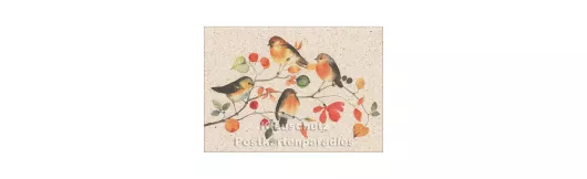 Vogeltreffen | Graspapier Postkarte