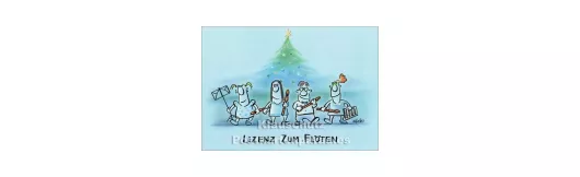 Lizenz zum Flöten - Postkarte Weihnachten