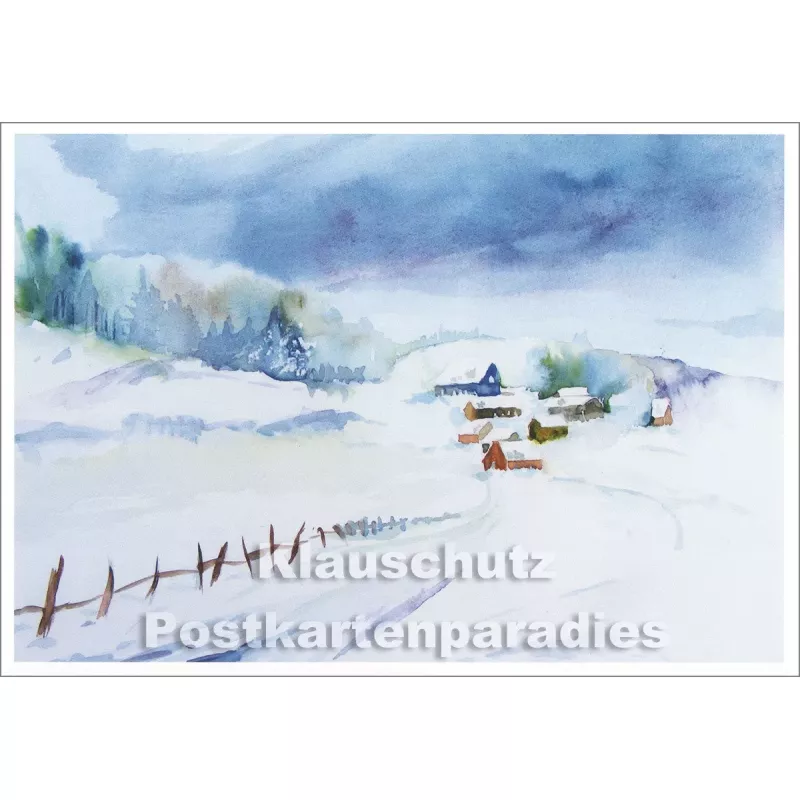 Kunstkarte von Hanka Koebsch - Winterweg