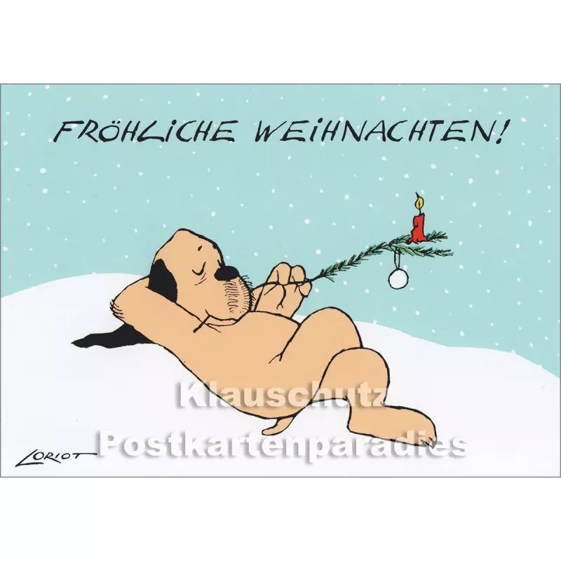 Wum - Fröhliche Weihnachten | Loriot Postkarte