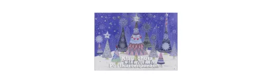 Fröhliche Weihnachten - Zauberbäume | Taurus Doppelkarte