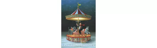 Viel Glück - Postkarte Neujahr Inkognito