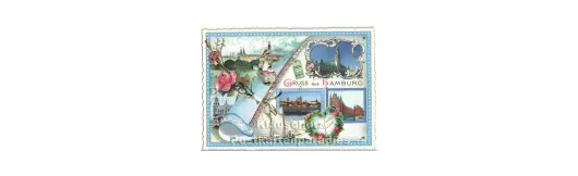 Gruß aus Hamburg - Tausendschön Postkarte