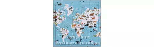 Weltkarte - ActeTre Puzzlecard