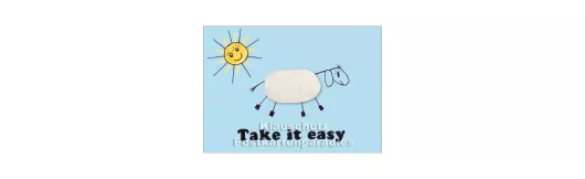Take it easy - Plüsch Postkarte