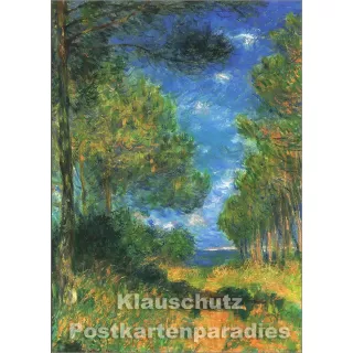 Kunstkarte | Claude Monet - Pfad mit Koniferen in Varegville