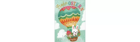 Frohe Ostern - Ballon | SkoKo Postkarte