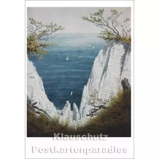 XL-Kunstkarte (12,5 x 18,3) | Caspar David Friedrich - Kreidefelsen auf Rügen