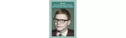 Postkarte Sprüche | Männer und Spiegel