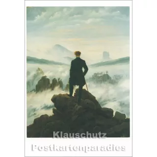 XL-Kunstkarte (12,5 x 18,3) | Caspar David Friedrich - Wanderer über dem Nebelmeer