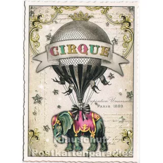 Glitterkarte aus der Edition Tausendschön |  Cirque Paris