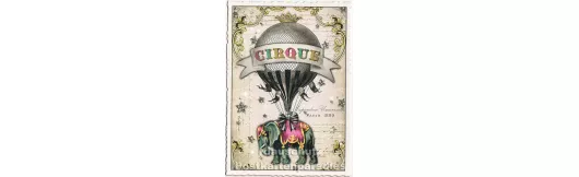 Cirque Paris | Retro Glitterkarte