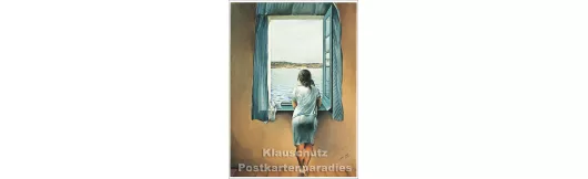 Salvador Dali | Frau am Fenster | Kunstpostkarte