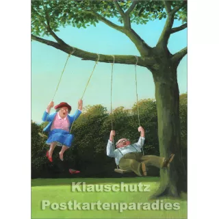Schaukeln | Postkarte von Gerhard Glück