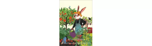 Gartenhase | Postkarte Leonard Erlbruch