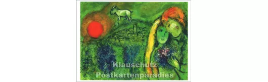 Die Liebenden von Vence | Chagall | Kunstkarte