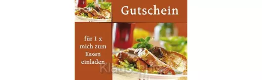 Postkarte - Gutschein Essen