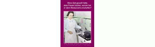 Sprüchepostkarte | Frauen kochen