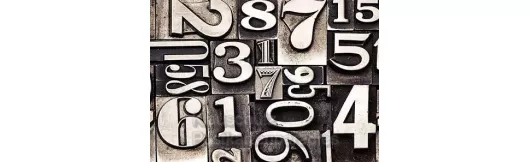 Fotokarte - Typografie Zahlen