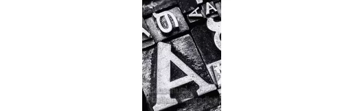 Typografie Postkarten - Buchstaben