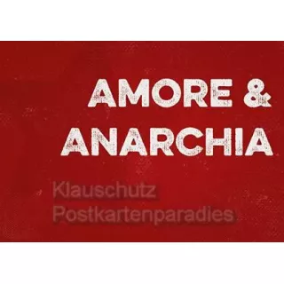 Retro Postkarte Amore & Anarchia 