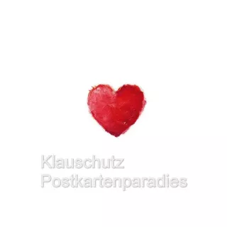 Romantische Grafik Postkarte mit Herz 