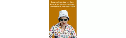 Weibliche Intuition | Sprüche Postkarte