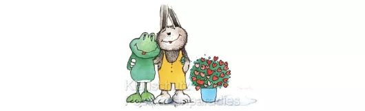 Postkarten Janosch - Frosch und Hase