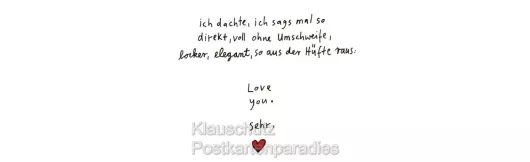 Love you sehr - Postkarte