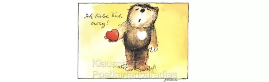 Postkarte Janosch - Ich liebe dich ewig