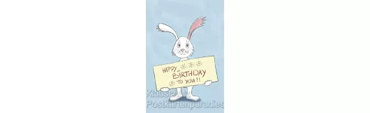 Happy Birthday Hase | Klapp Geburtstagskarte