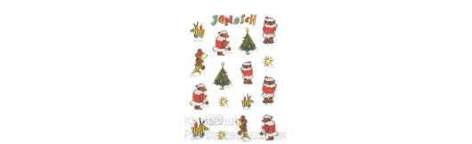 Janosch Weihnachtskarte mit 16 Stickern