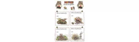 Janosch Geburtstagskarte mit Geschenkaufklebern