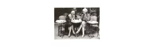 Frauen im Café - Foto Postkarte