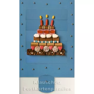 Lebende Postkarten | fertige Torte mit Kerzen
