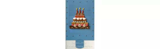 Lebende Postkarten | fertige Torte mit Kerzen