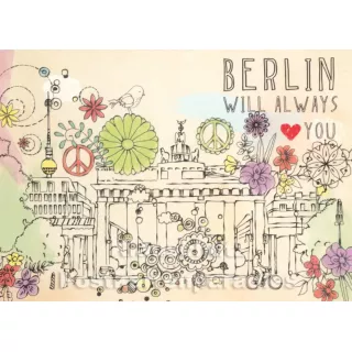 Berlin will always love you | SkoKo Postkarte