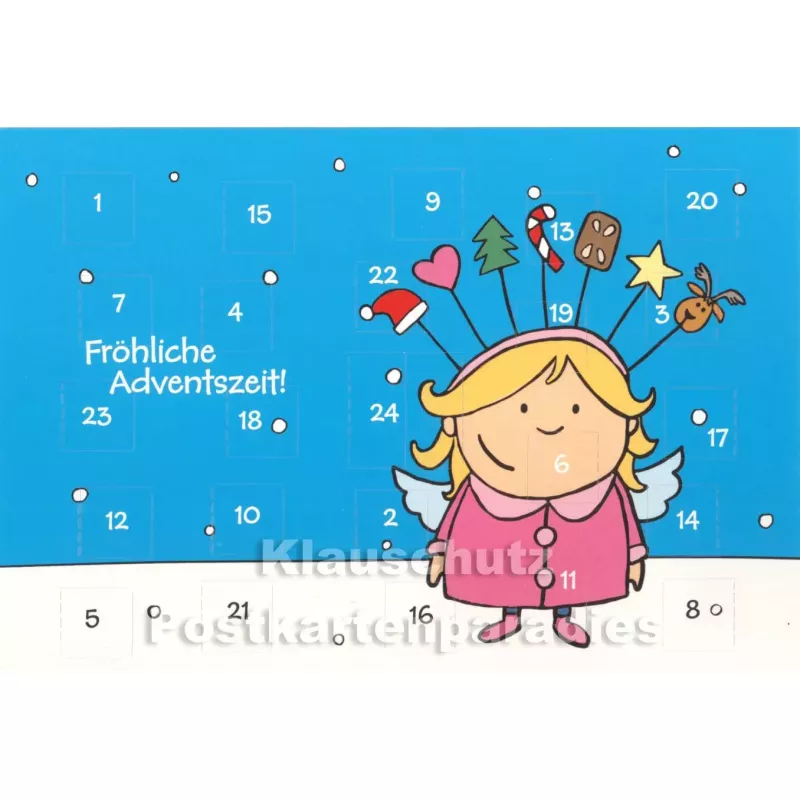 Fröhliche Adventszeit - Adventskalender Doppelkarte