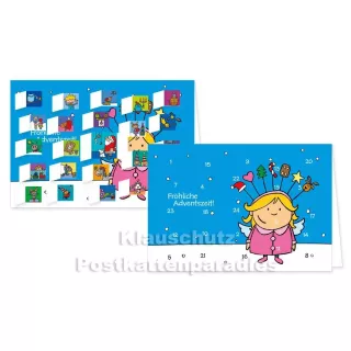 Fröhliche Adventszeit - Adventskalender Doppelkarte