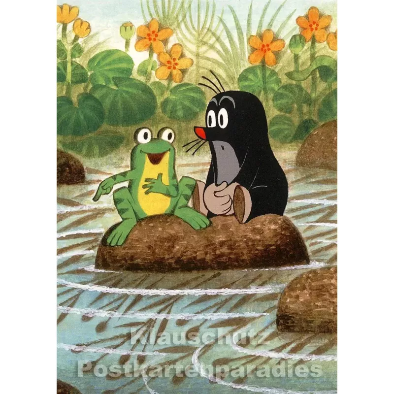 Der Maulwurf und der Frosch Postkarte