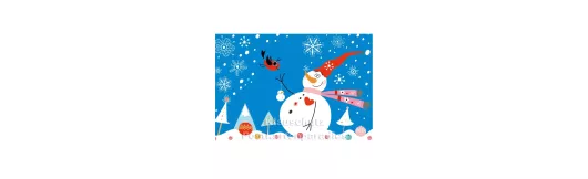 Fröhlicher Schneemann | Weihnachtskarte