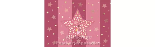 Weihnachtskarte mit Stern zum Aufhängen