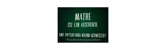 Mathe und Physik | Postkarte