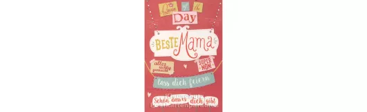 Doppelkarte Muttertag | Beste Mama